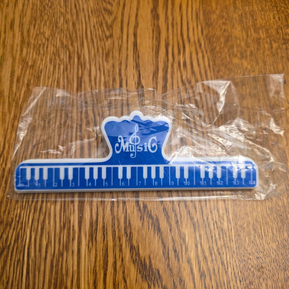 Blue Piano Keys Music Page Clip Sheet Music Holder Bag Sealer Treble Clef Gift